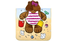 Badehandtuch/Strandtuch mit Kapuze für Mädchen