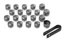 Sicherheitsschraubenkappen silber-grau